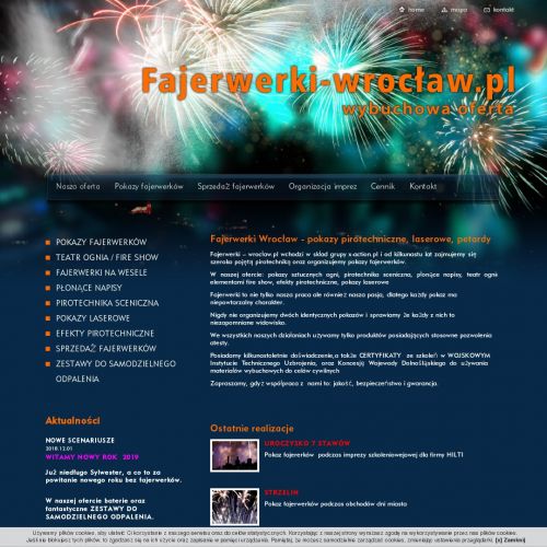 Pokazy fajerwerków w Wrocławiu