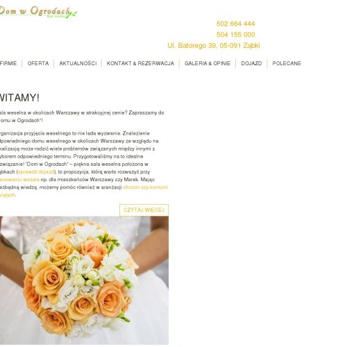 Lokal na wesele - Ząbki