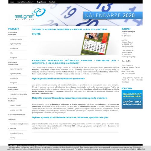 Kalendarze 2019 w Poznaniu