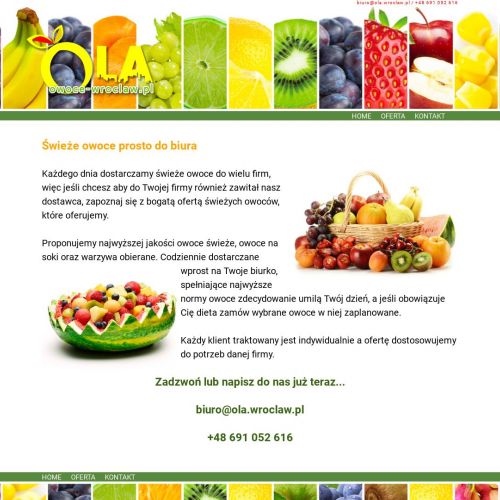 Owoce w firmie w Wrocławiu