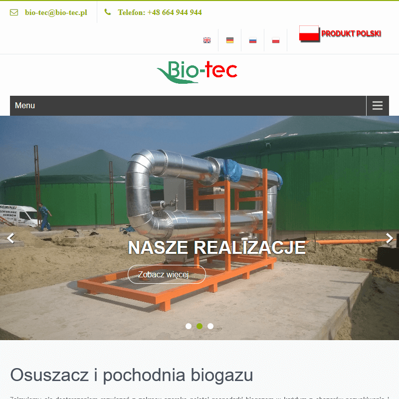 Systemy oczyszczania biogazu