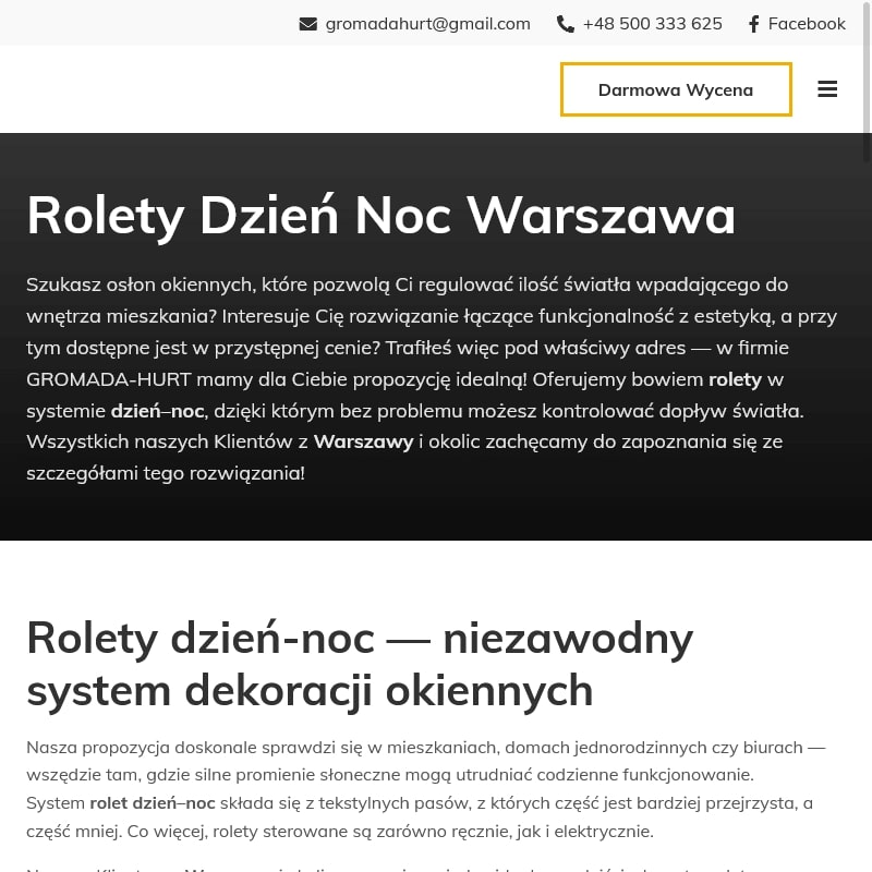 Rolety plisowane - Warszawa