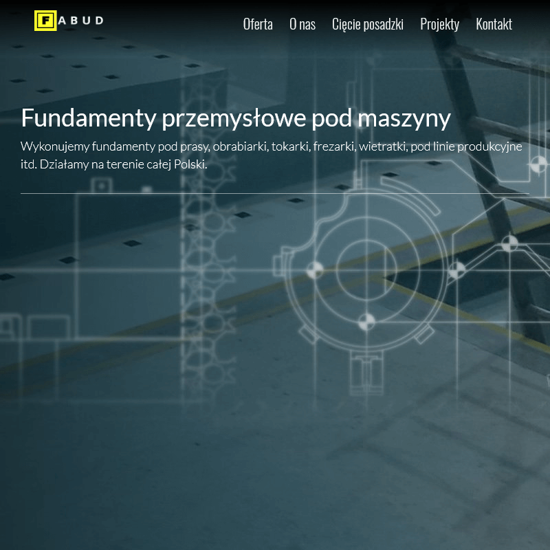 Fundament blokowy pod maszyny