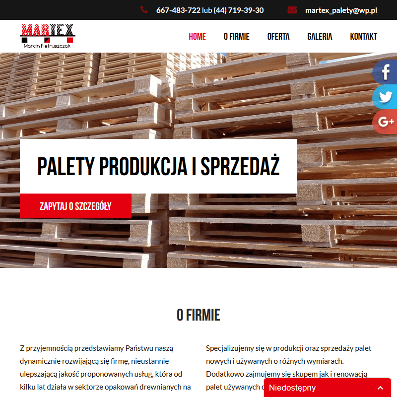 Palety sprzedaż